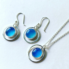 Blue-Chalcedony-Pendant-and-Earrings