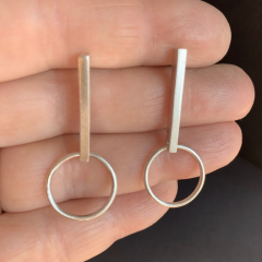 Bar-and-Loop-earrings