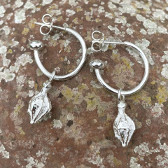 Hollyhock-Bud-Hoop-Earrings