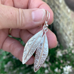 Silver-Leaf-Earrings