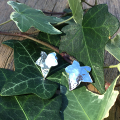 Textured Ivy Leaf Earrings
