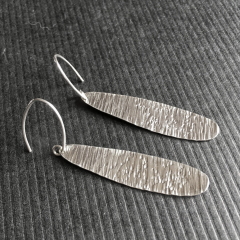 Bark Textured Drop Earrings