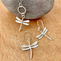 Dragonfly Earrings and Pendant