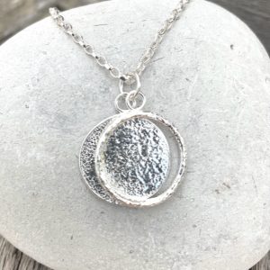Silver Disc and Ring Pendant