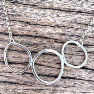 Silver Organic Circle Necklace